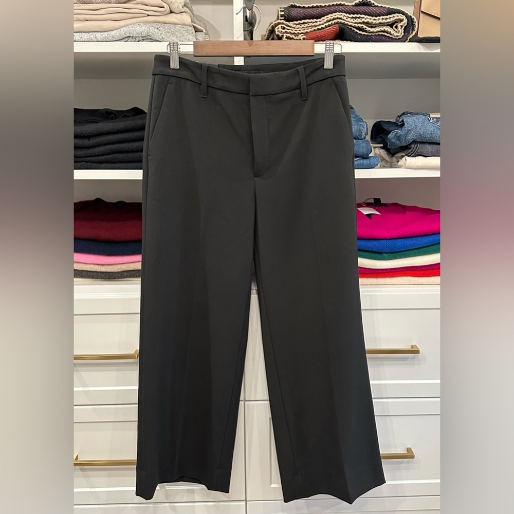 NWT Banana Republic Wide Leg Crop Black Pants SIZE 6